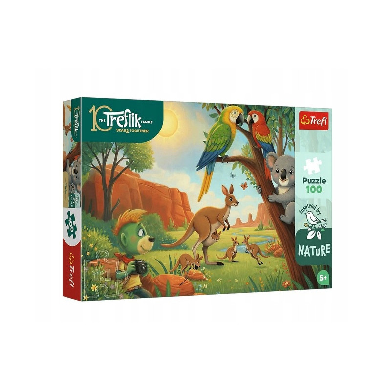 TREFL 16594 Puzzle 100 Koala i kangury / Rodzina Treflików