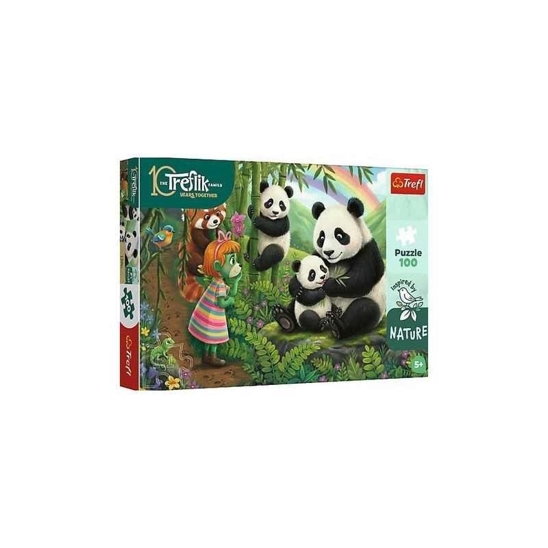 TREFL 16595 Puzzle 100 Pandy / Rodzina Treflików
