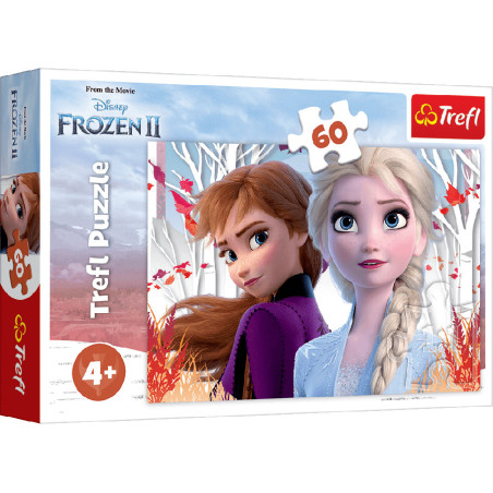 TREFL 17333 Puzzle 60 el. Zaczarowany świat Anny i Elsy