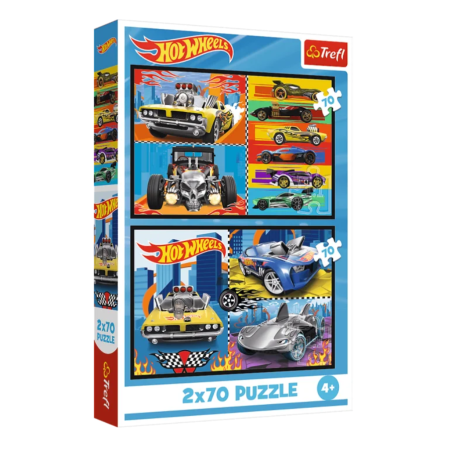 TREFL 34442 Puzzle 2x70 Samochodziki Hot Wheels