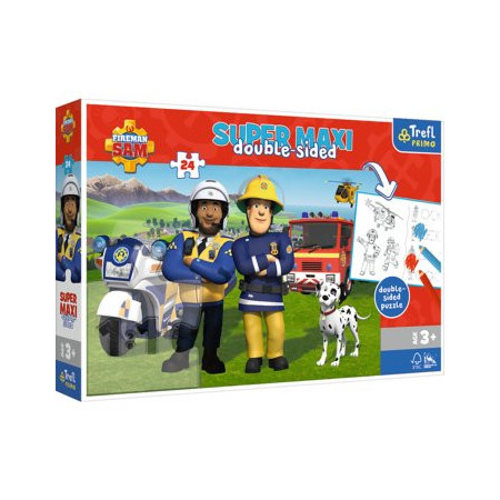 TREFL 41015 Puzzle 24 SUPER MAXI Pomocna drużyna Strażaka Sama