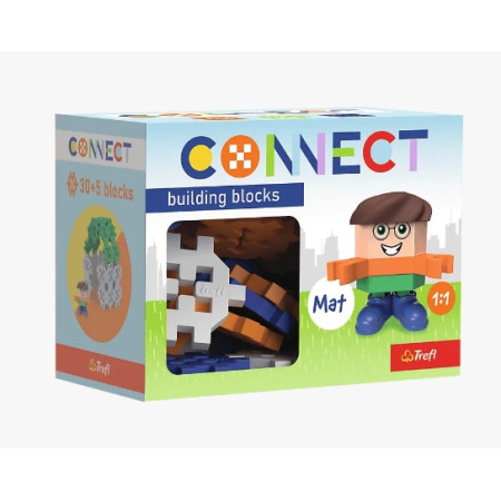 TREFL 62005 Klocki Connect - Basic 35 Boy MAT
