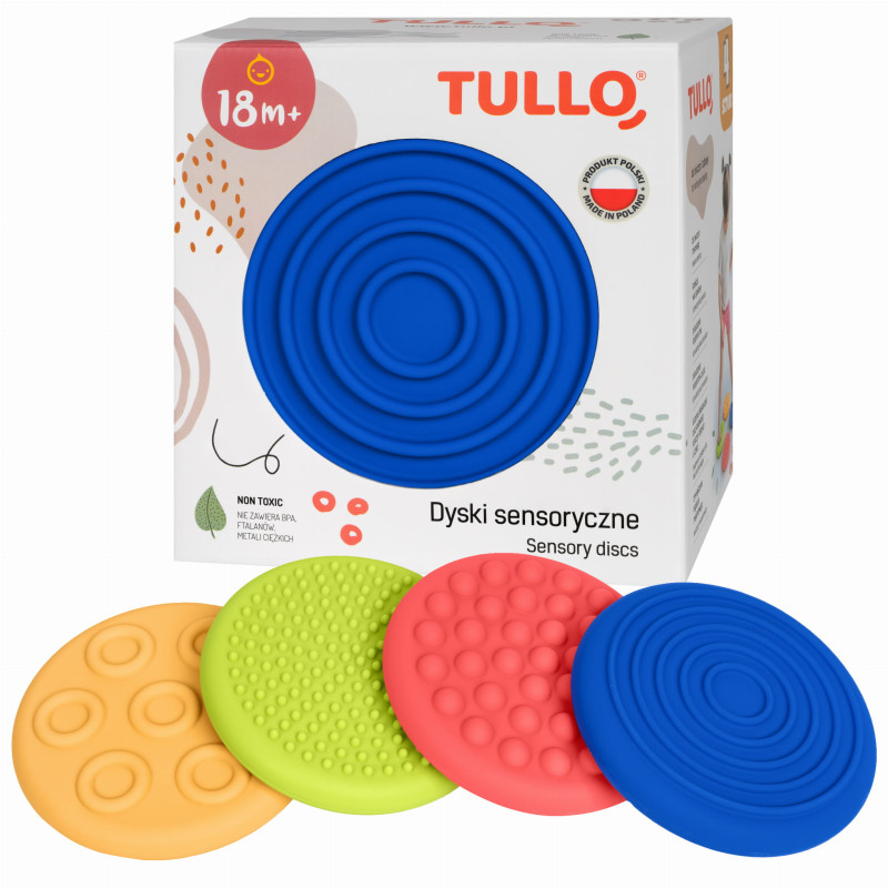 TULLO 615 Dyski sensoryczne różne faktury - 4 szt.