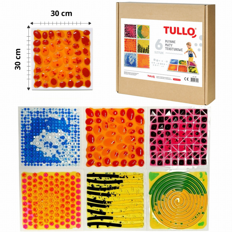 TULLO 700 Ścieżka sensoryczna - sensoryczne płytki z cieczą fakturowe 6 szt.