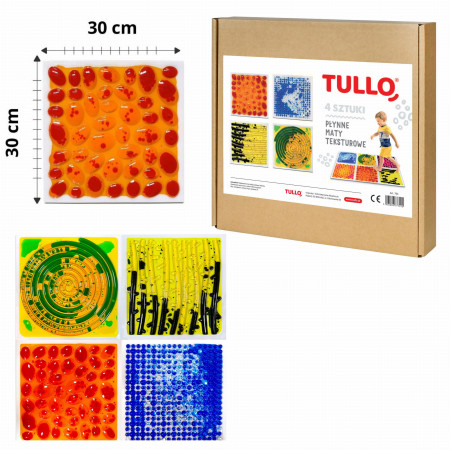 TULLO 701 Ścieżka sensoryczna - sensoryczne płytki z cieczą fakturowe 4 szt.