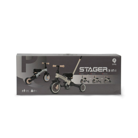 MILLY MALLY 6276 Rowerek trójkołowy Stager 3w1 Platinum