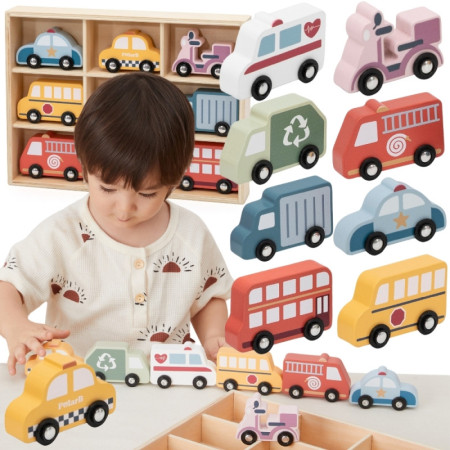 VIGA 44281 Drewniany Zestaw Pojazdów Miejskich