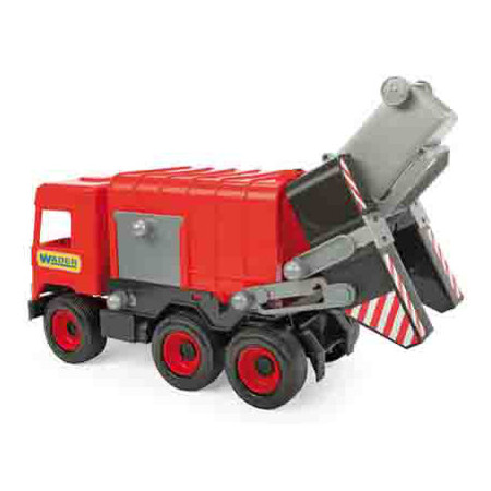 WADER 32113 Middle Truck - Śmieciarka czerwona w kartonie