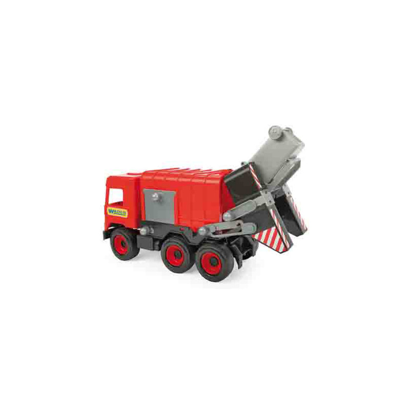 WADER 32113 Middle Truck - Śmieciarka czerwona w kartonie