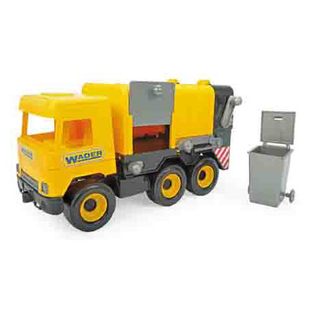 WADER 32123 Middle Truck - Śmieciarka żółta
