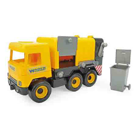 WADER 32123 Middle Truck - Śmieciarka żółta