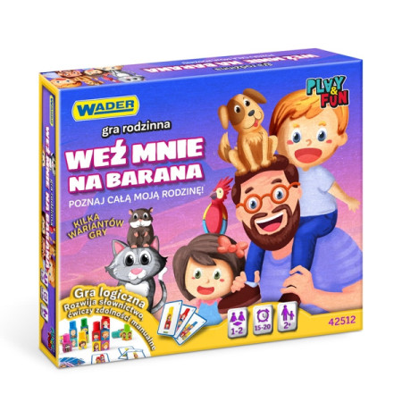 WADER 42512 Play & fun Weź mnie na barana! gra rodzinna WYPRZEDAŻ