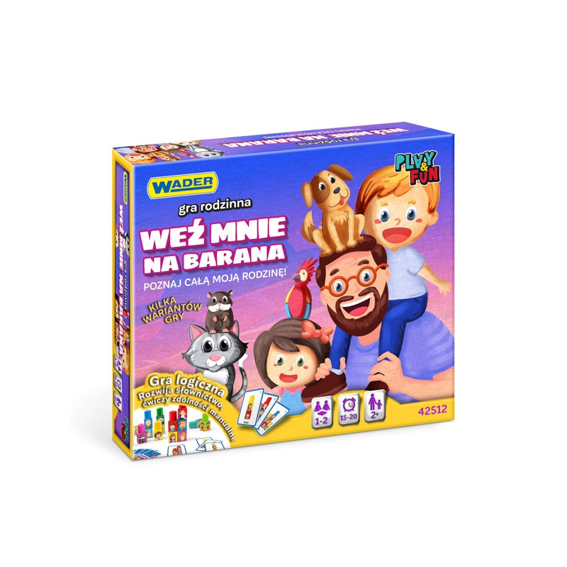 WADER 42512 Play & fun Weź mnie na barana! gra rodzinna WYPRZEDAŻ